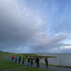 De dag begint met vogeltellingen bij het Gemaal van Campen